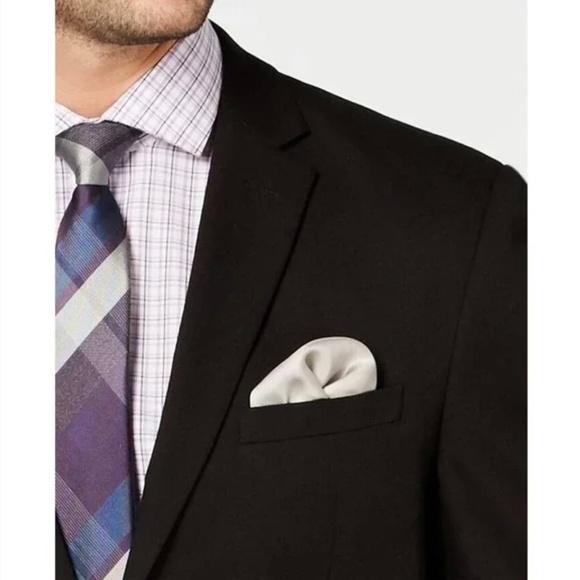 Like New! [Vince Camuto] Black Blazer + Suit Jacket | Teen Sport Coat | 36 Slim - Picture 15 of 16